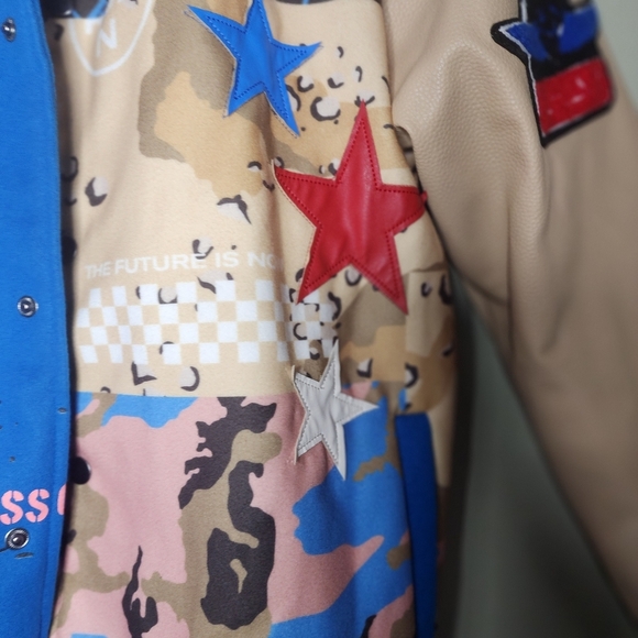 Reason Legend Varsity Jacket medium unisex. Aztec print, skull and cross bones - Picture 11 of 11